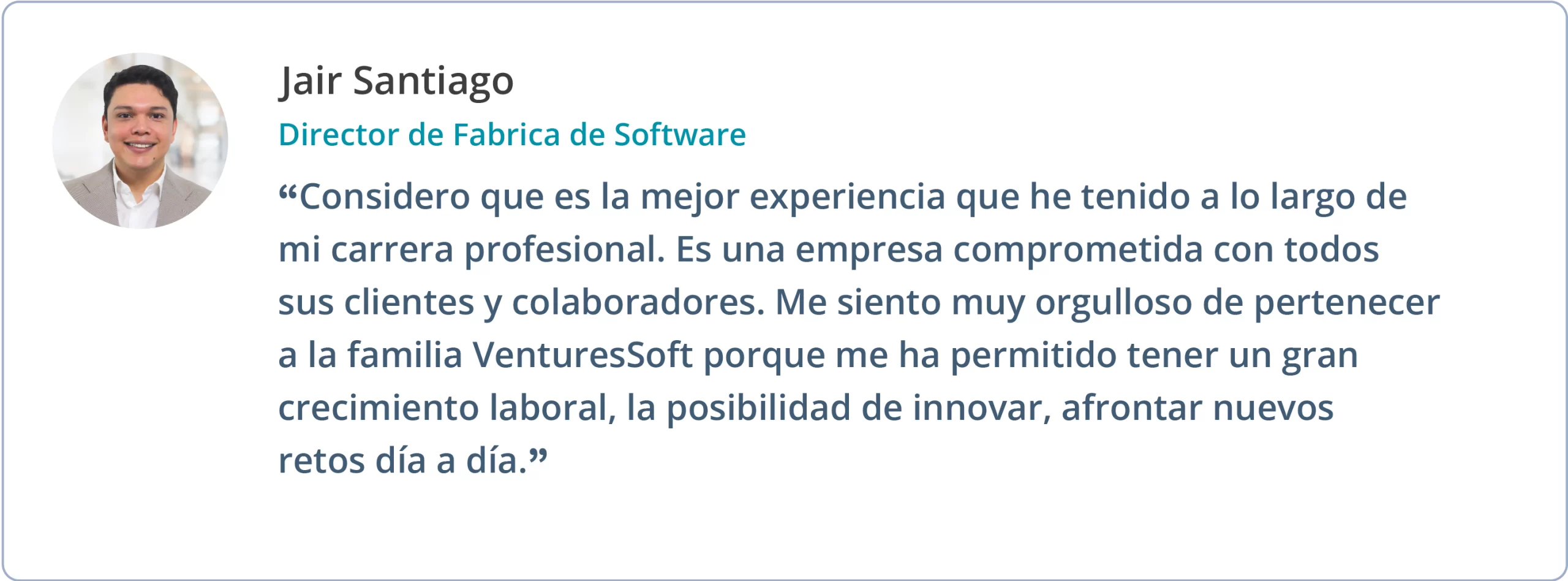 Jair Santiago - Director de Fábrica de Software